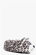 Boohoo Amelia Cat Leopard Slippers