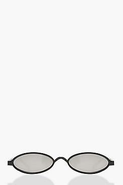 Boohoo Poppy Skinny Oval Fashion Glasses