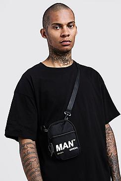 Boohoo Man Branded Crossbody