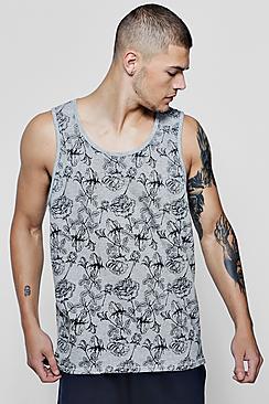 Boohoo Floral Design Vest
