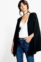 Boohoo Maria Longline Belted Tailored Cape