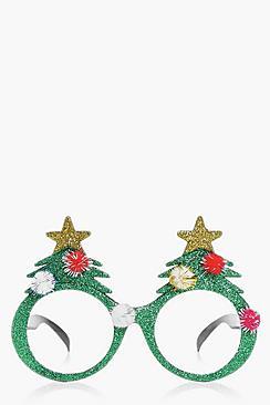 Boohoo Taylor Christmas Tree Novelty Sunglasses