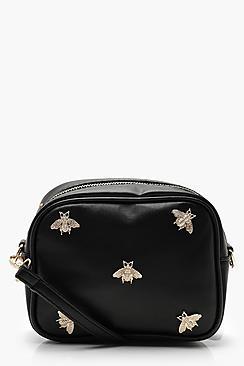 Boohoo All Over Metal Bug Cross Body