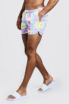 Boohoo Tie Dye Runner Swim Short