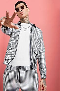 Boohoo Mini Check Smart Coach Jacket