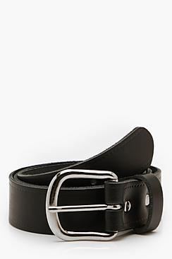 Boohoo Real Leather Classic Belt