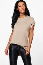 Boohoo Jessica Drape Back Slouchy Top