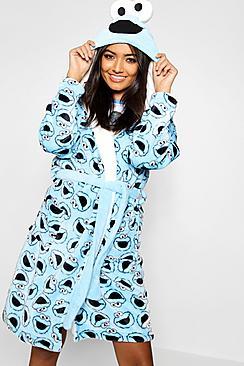 Boohoo Cookie Monster Hooded Dressing Gown