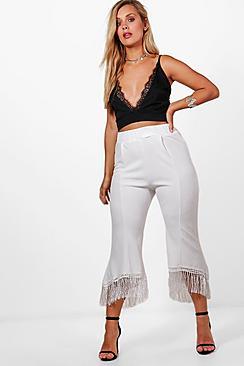 Boohoo Plus Masie Tassel Trim Culotte Trouser