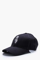 Boohoo Halloween Hand And Rose Embroidered Cap