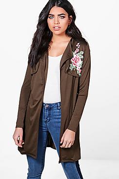 Boohoo Amelia Embroidered Duster