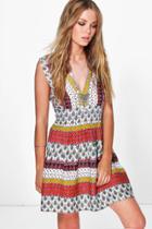 Boohoo Diana Boutique Beaded Sundress Multi