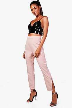 Boohoo Woven Pearl Detail Pants