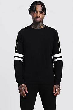 Boohoo Long Sleeve Tee With Panels And Piping Detail