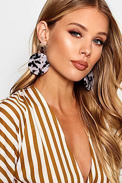 Boohoo Olivia Oversized Circle Resin Earrings