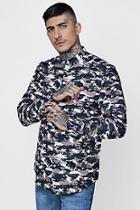 Boohoo Camo Print Long Sleeve Shirt
