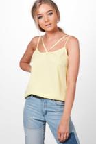 Boohoo Maya Woven Strappy Cami Yellow