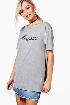 Boohoo Freya Hungover Applique Tee