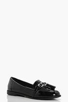 Boohoo Zoe Chain Detail Tassel Loafer