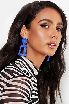 Boohoo Matte Trapezium Statement Earrings