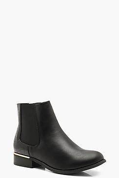 Boohoo Croc Back Chelsea Boots