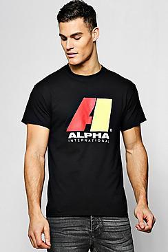 Boohoo Alpha Neon Printed T-shirt