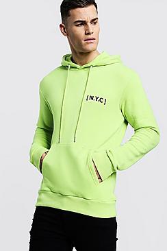 Boohoo Nyc Slogan Hoodie
