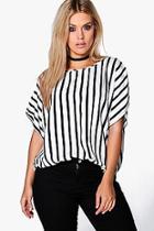 Boohoo Plus Miranda Striped Tunic