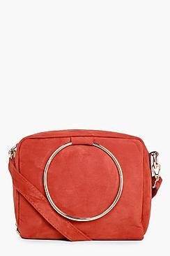 Boohoo Frankie Loop Ring Detail Cross Body Bag