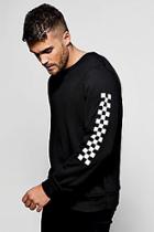 Boohoo Crew Neck Sweater With Check Board