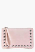 Boohoo Vanessa Stud Edge Handstrap Clutch Bag Nude