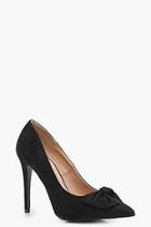 Boohoo Elise Bow Trim Court Shoe