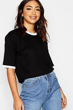 Boohoo Basic Cotton Ringer T-shirt