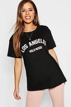 Boohoo Petite Los Angeles Slogan T-shirt