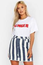 Boohoo Plus Ginger Slogan T-shirt