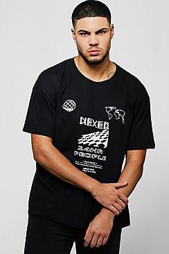 Boohoo Loose Fit Racing Design Print T-shirt