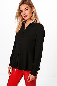 Boohoo Emily Peplum Hem Blouse