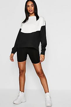 Boohoo Tall Colour Block Sweat Top