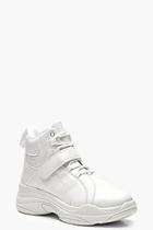 Boohoo Velcro Strap High Top Trainers
