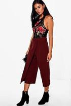 Boohoo Amarah Wrap Front Tie Waist Woven Trouser