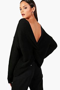 Boohoo Tall Amy Twist Back Jumper