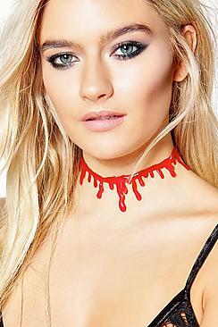 Boohoo Erin Blood Halloween Choker
