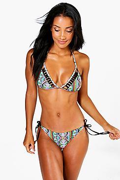 Boohoo Canada Geo Ladder Triangle Bikini