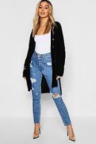 Boohoo Petite Distressed Longline Cardigan