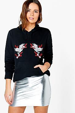 Boohoo Charley Premium Embroidered Hoody