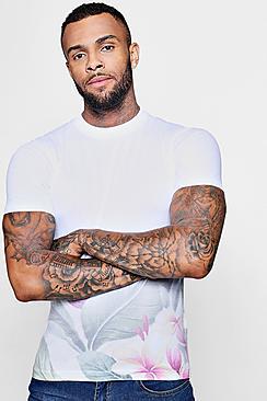 Boohoo Faded Floral Print Tee