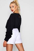 Boohoo Laura Ruched Sleeve Button Back Blouse