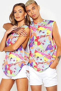 Boohoo Pride Loose Fit Tank With Unity Print