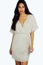 Boohoo Boutique Raluk Embellished Wrap Dress