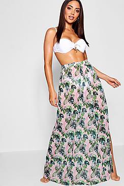 Boohoo Banana Leaf Tie Sarong